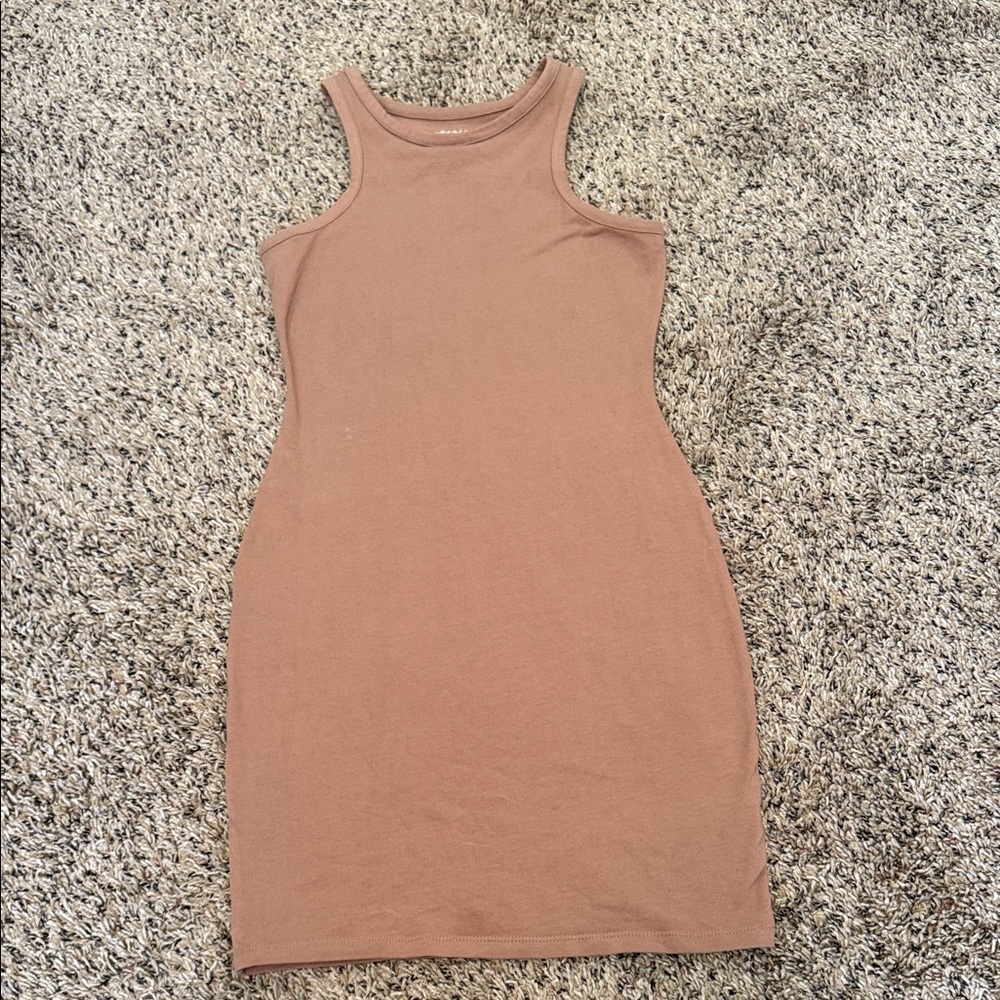 Sleeveless Tan Dress